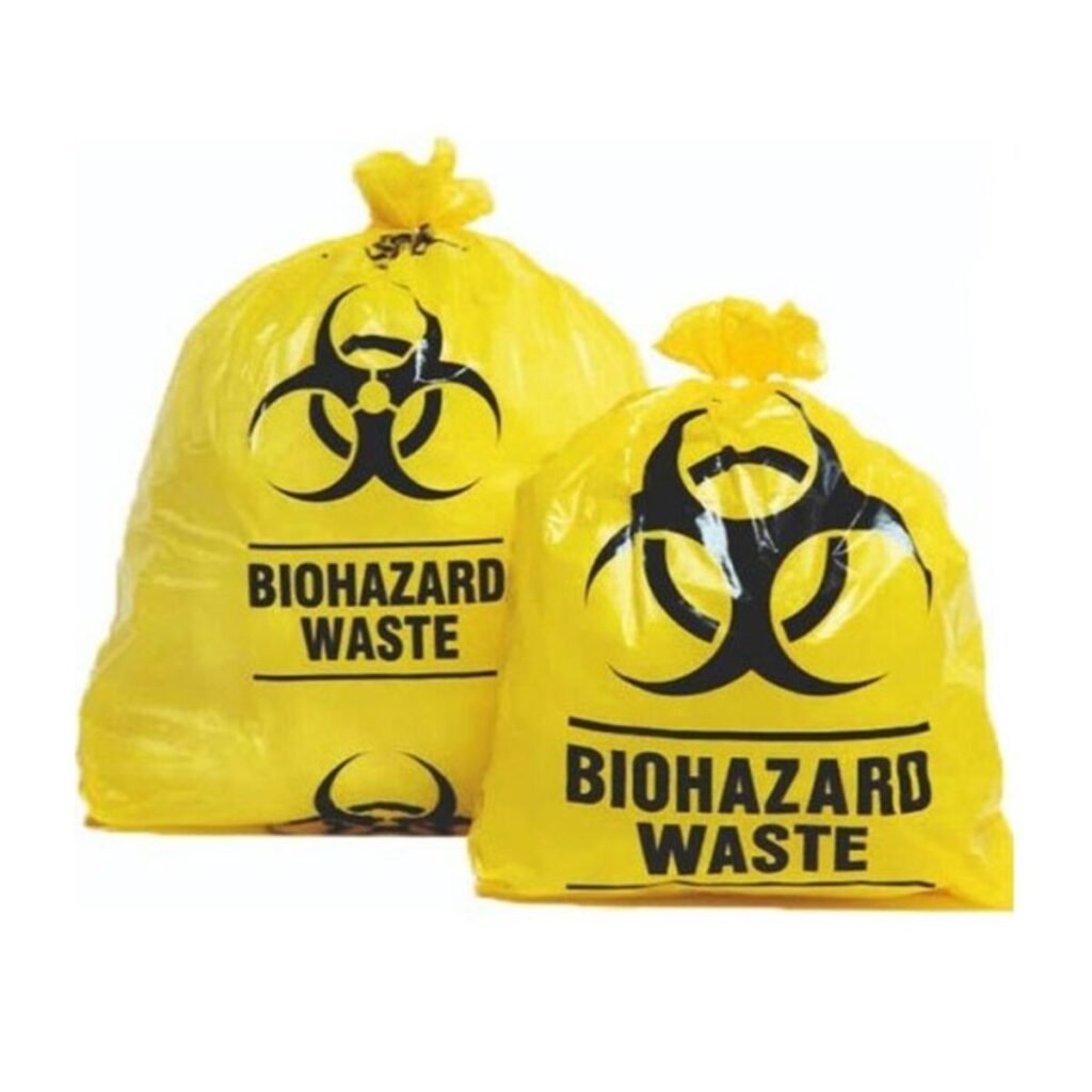 biohazard bag, medical waste bag, lab biohazard bag, infectious waste disposal bag, red biohazard bag, laboratory safety bag, autoclavable biohazard bag