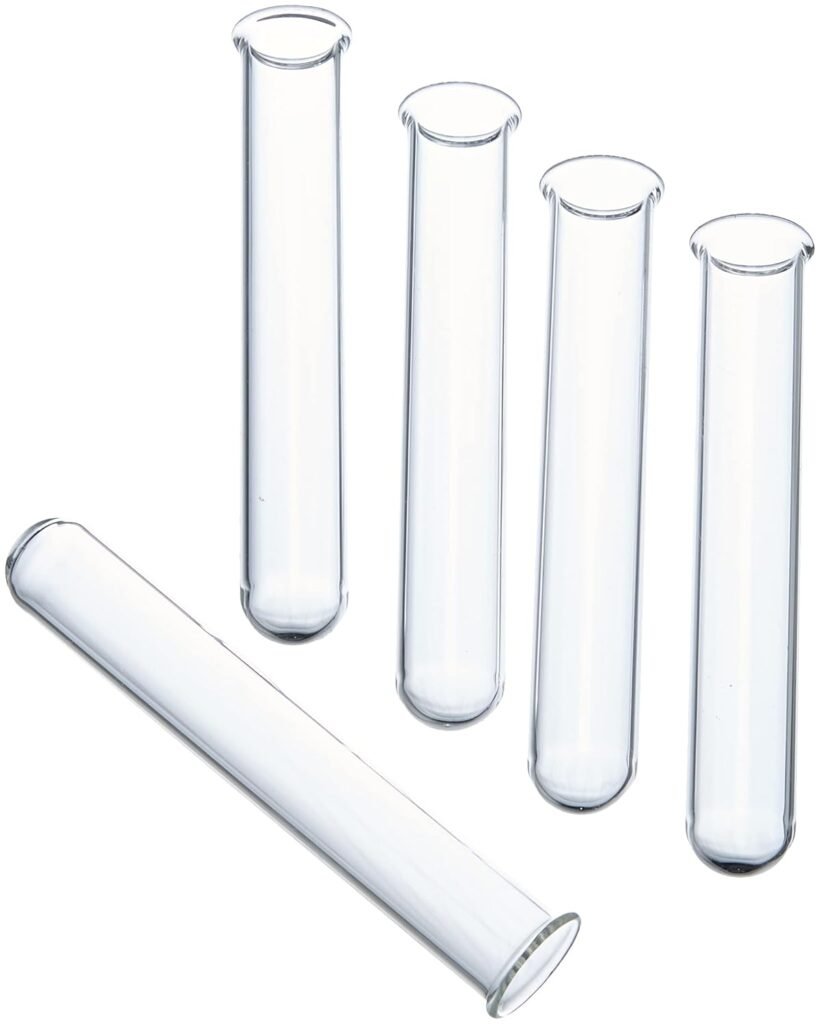 glass test tube 12×75 mm, reusable lab test tube, heat-resistant laboratory tube, medical glass tube, diagnostic test tube, sample handling tube, glass lab tube, laboratory glassware tube